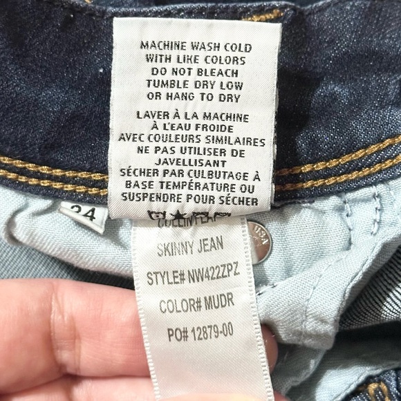 Hudson Collin Flap Skinny Jeans, Lowrise Dark Stretch Denim, Like New - 24 - Picture 16 of 16